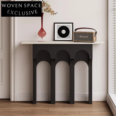 Elegant Nordic Arch Solid Wood Entryway Accent Console Table