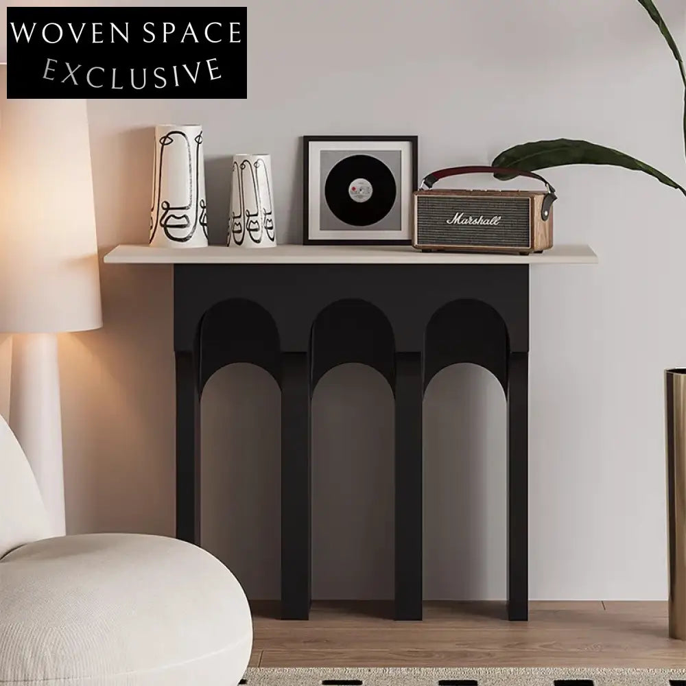 Elegant Nordic Arch Solid Wood Entryway Accent Console Table