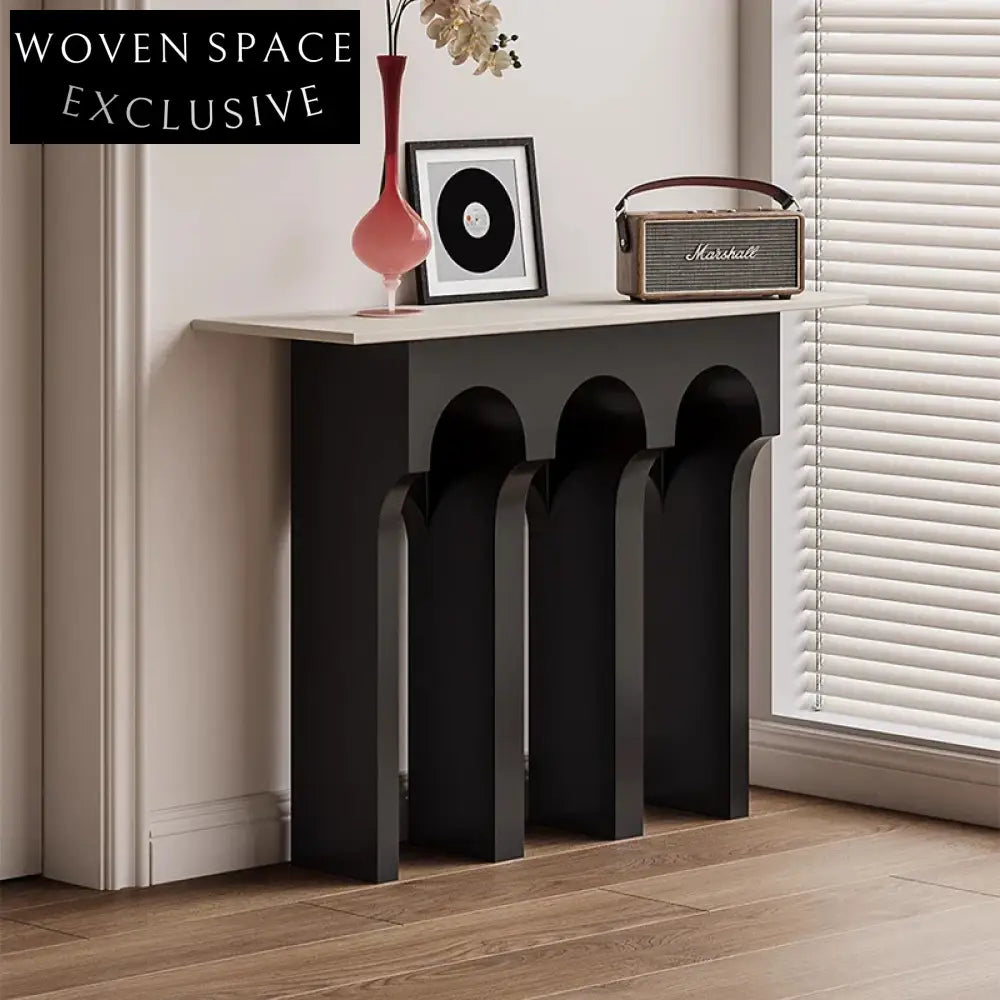 Elegant Nordic Arch Solid Wood Entryway Accent Console Table