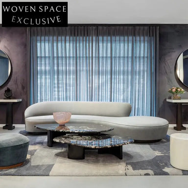 Elegant Nordic Black Marble Solid Wood Round Coffee Table for Living Room