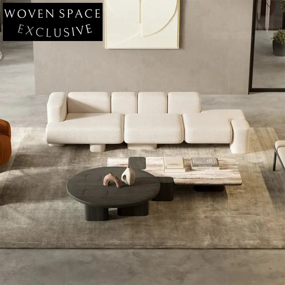 Elegant Nordic Boucle Fabric Sectional Couch Sofa Set for Contemporary Homes