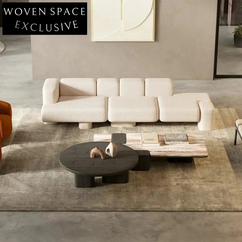 Elegant Nordic Boucle Fabric Sectional Couch Sofa Set for Contemporary Homes