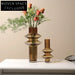 Elegant Nordic Brown Spiral Glass Decorative Centerpiece Flower Vase