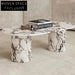 Elegant Nordic Calacatta Viola Marble Travertine Modern Living Room Coffee Table