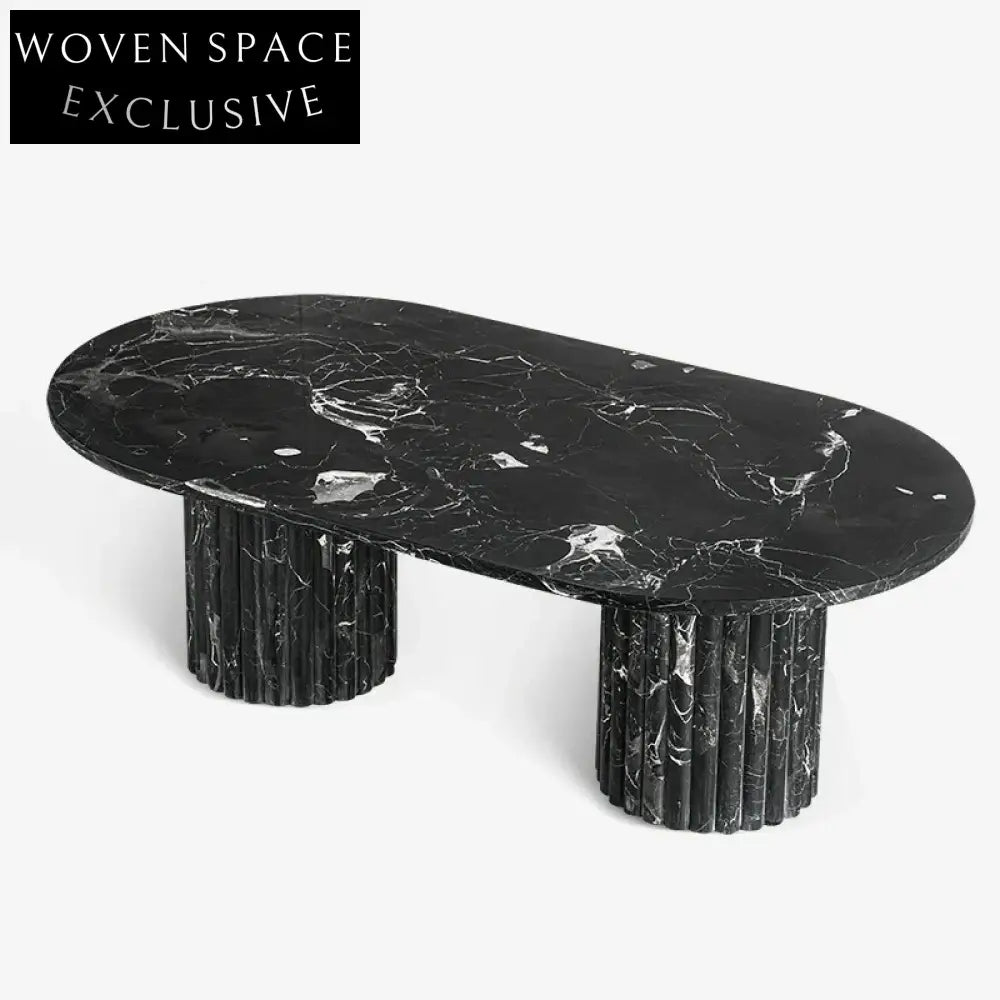 Elegant Nordic Calacatta Viola Marble Travertine Modern Living Room Coffee Table