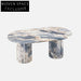 Elegant Nordic Calacatta Viola Marble Travertine Modern Living Room Coffee Table