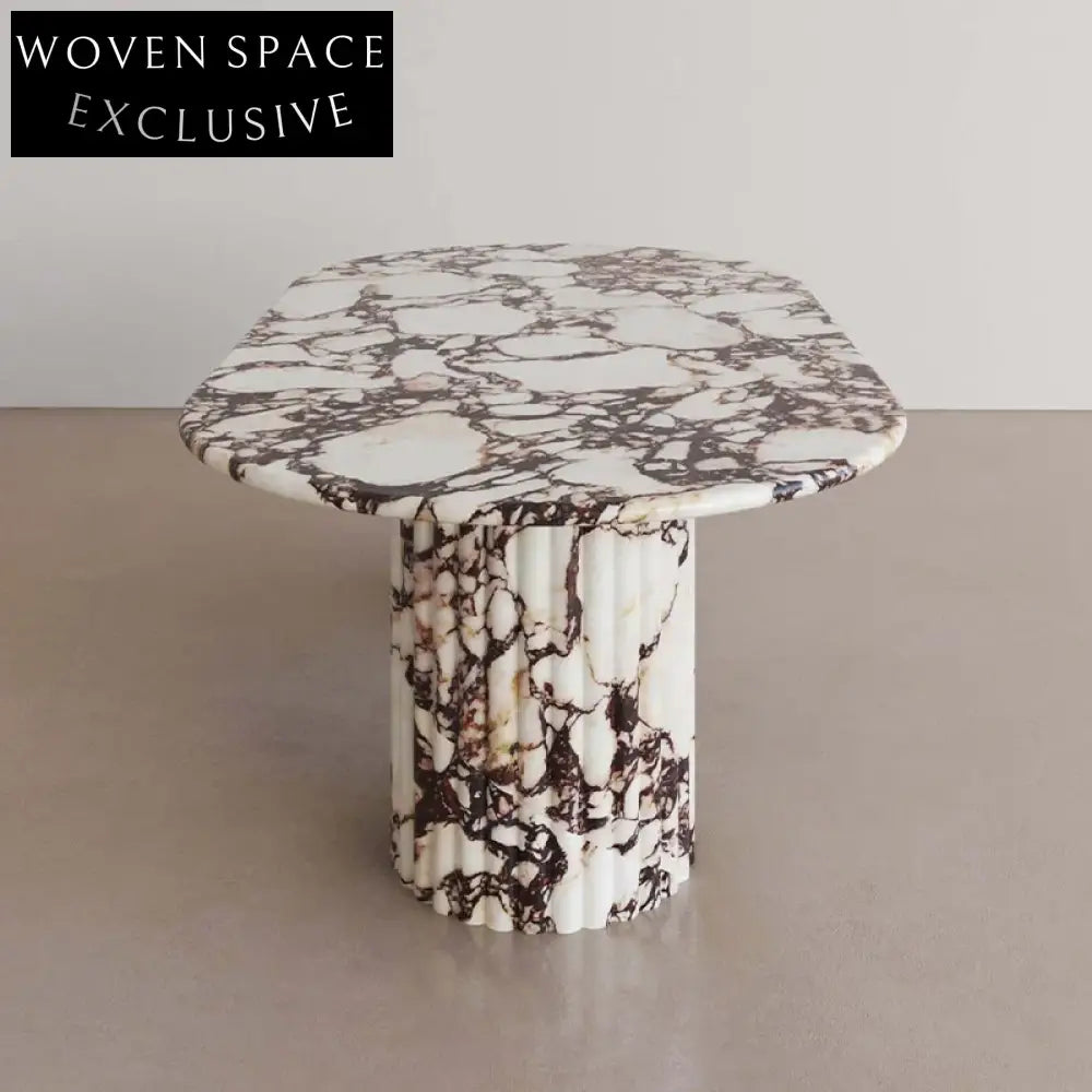 Elegant Nordic Calacatta Viola Marble Travertine Modern Living Room Coffee Table