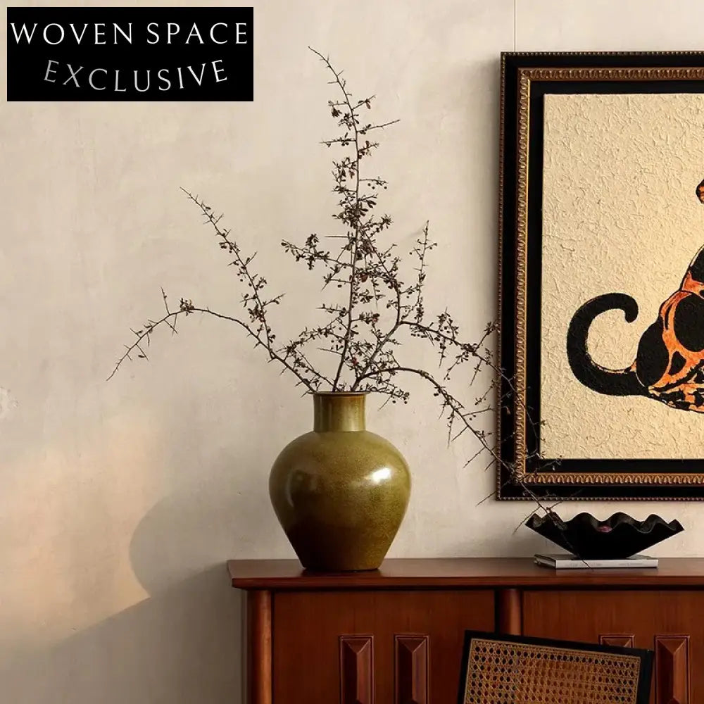 Elegant Nordic Ceramic Embossed Stripe Flower Vase for Home Decor Display