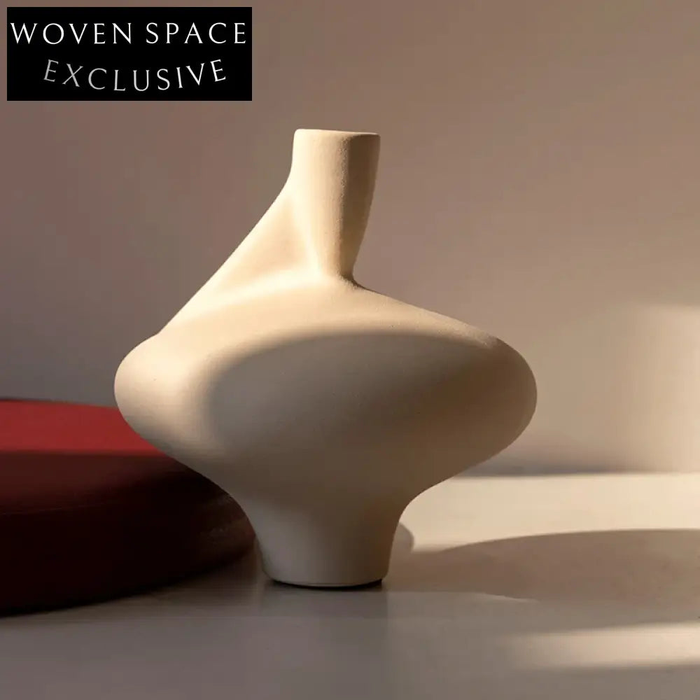 Elegant Nordic Ceramic Flower Vase, Modern Decorative Home Display Vessel