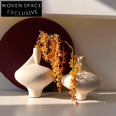 Elegant Nordic Ceramic Flower Vase, Modern Decorative Home Display Vessel