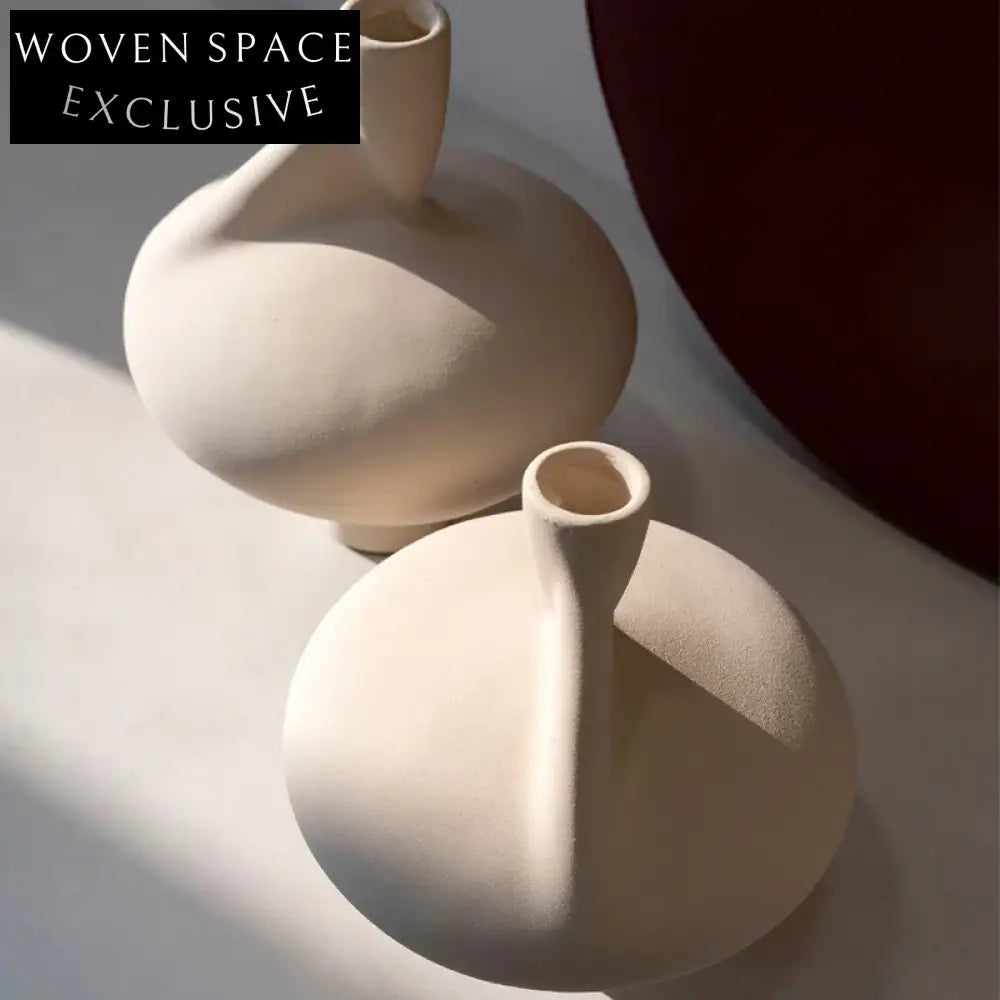 Elegant Nordic Ceramic Flower Vase, Modern Decorative Home Display Vessel