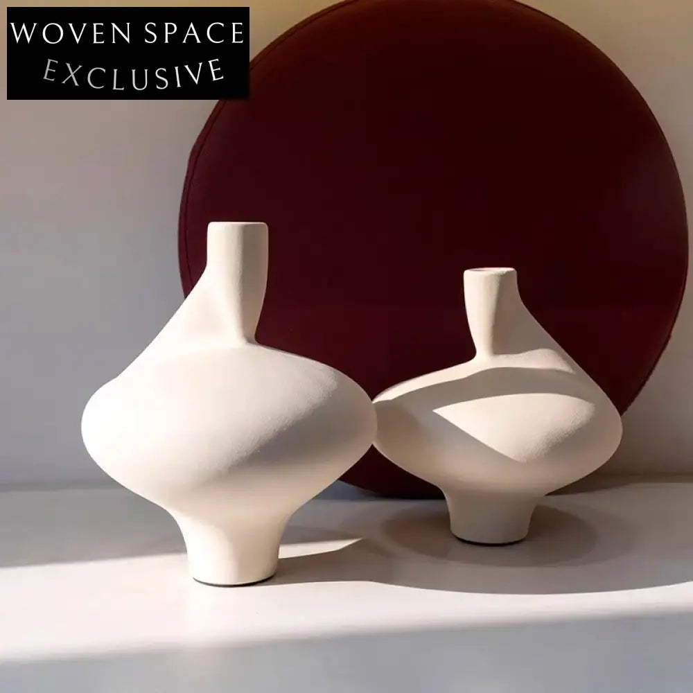 Elegant Nordic Ceramic Flower Vase, Modern Decorative Home Display Vessel