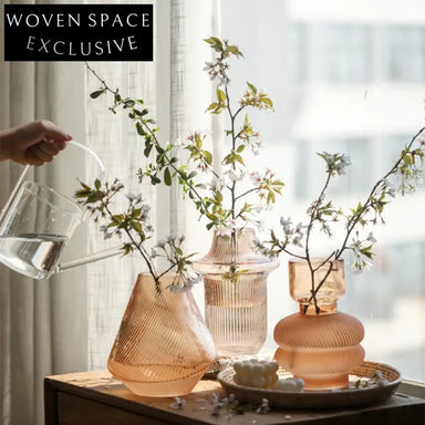 Elegant Nordic Clear Glass Bud Vases for Home Decoration, Small Round Flower Vases