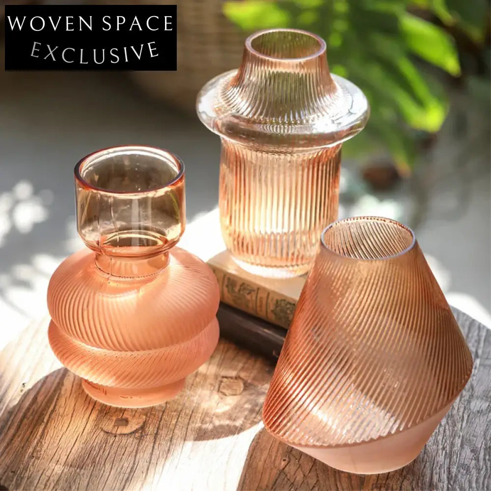 Elegant Nordic Clear Glass Bud Vases for Home Decoration, Small Round Flower Vases