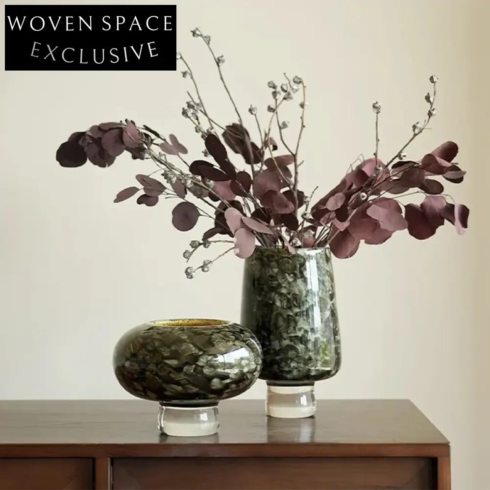 Elegant Nordic Clear Glass Flower Vase Set for Modern Home Decor