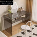 Elegant Nordic Clear Tempered Glass Dressing Table, Modern Salon Desk Furniture