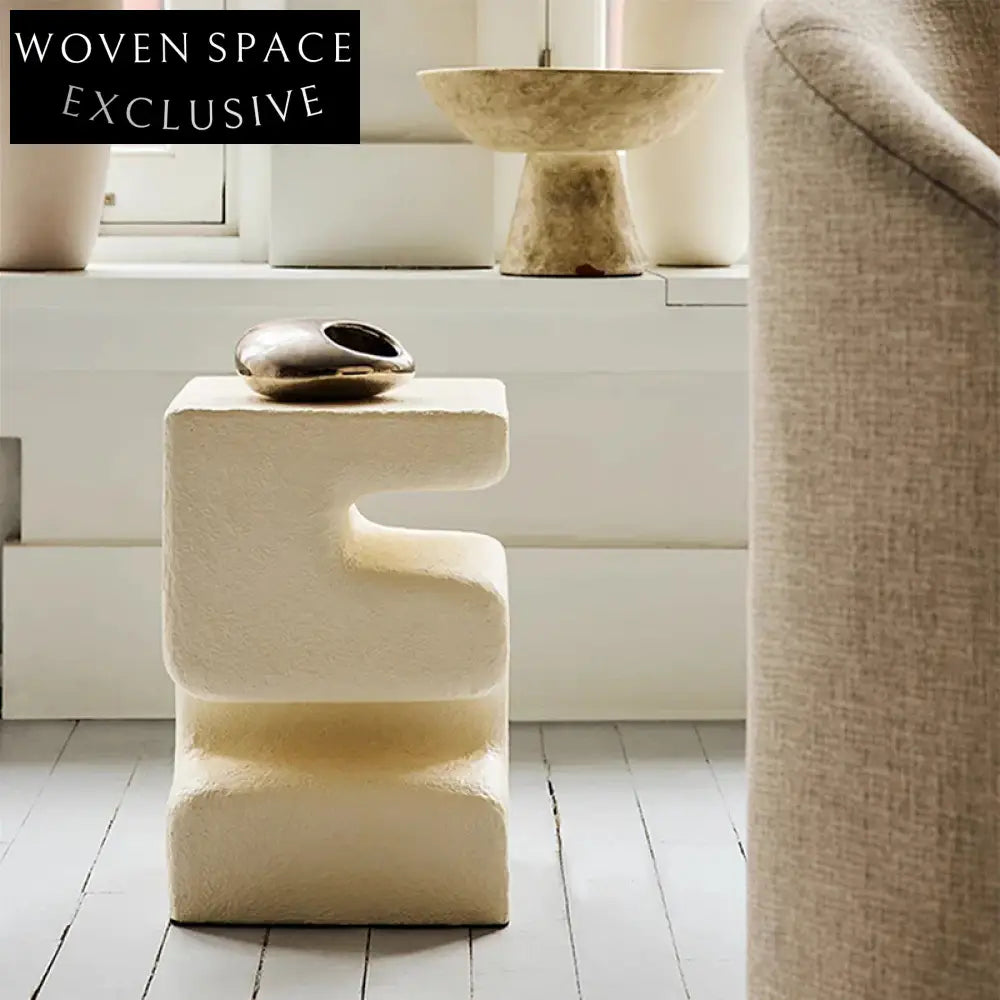 Elegant Nordic Concrete Side Table – Modern Living Room Accent Coffee Table