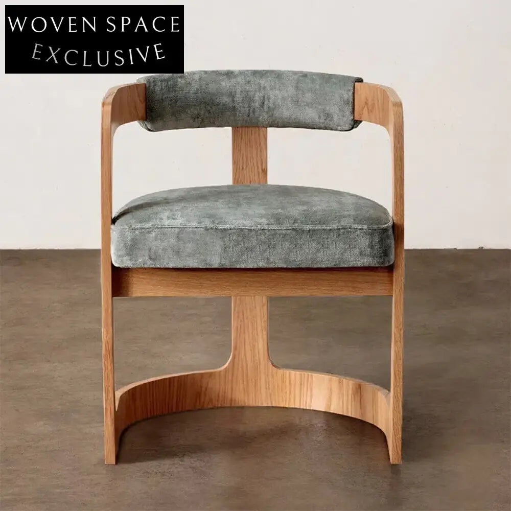 Elegant Nordic Curved Back Upholstered Fabric Modern Restaurant Dining Chair