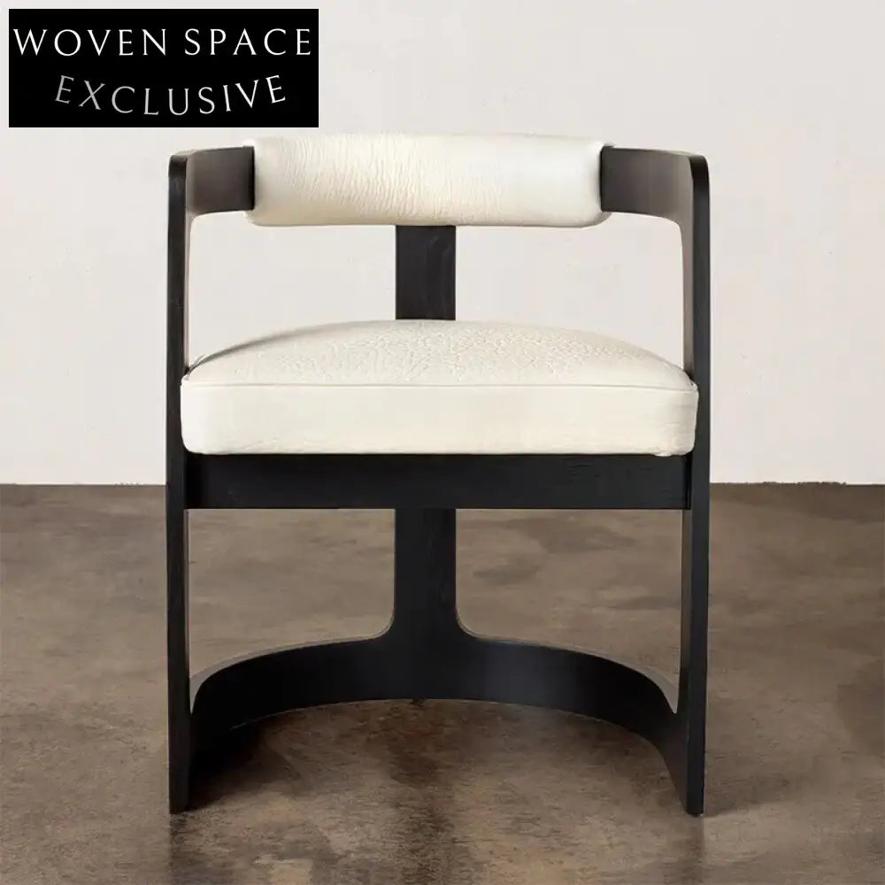 Elegant Nordic Curved Back Upholstered Fabric Modern Restaurant Dining Chair