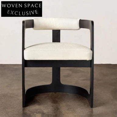 Elegant Nordic Curved Back Upholstered Fabric Modern Restaurant Dining Chair