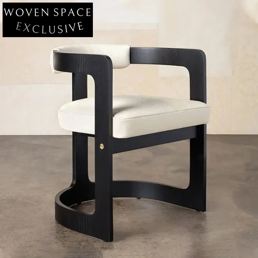 Elegant Nordic Curved Back Upholstered Fabric Modern Restaurant Dining Chair