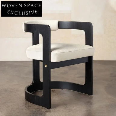 Elegant Nordic Curved Back Upholstered Fabric Modern Restaurant Dining Chair