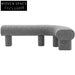 Elegant Nordic Curved Linen Fabric Reading Bench, Living Room Bed End Stool