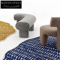 Elegant Nordic Curved Linen Fabric Reading Bench, Living Room Bed End Stool