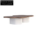 Elegant Nordic Curved Solid Wood Coffee Table for Living Room Sofa Side