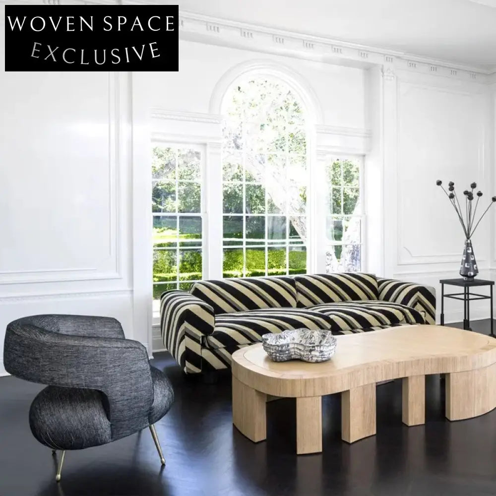 Elegant Nordic Fabric 2-Seater Sofa for Modern Living Rooms, Hotels, Villas