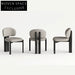 Elegant Nordic Fabric Dining Chair with Solid Wood Frame for Modern Homes