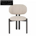 Elegant Nordic Fabric Dining Chair with Solid Wood Frame for Modern Homes