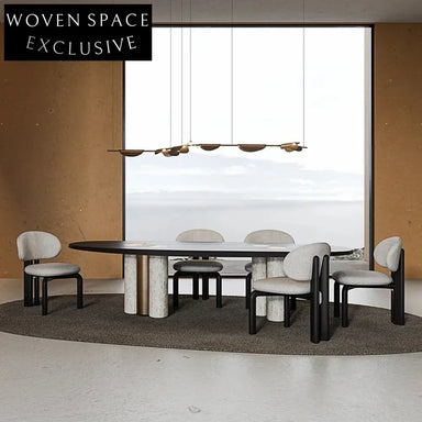 Elegant Nordic Fabric Dining Chair with Solid Wood Frame for Modern Homes