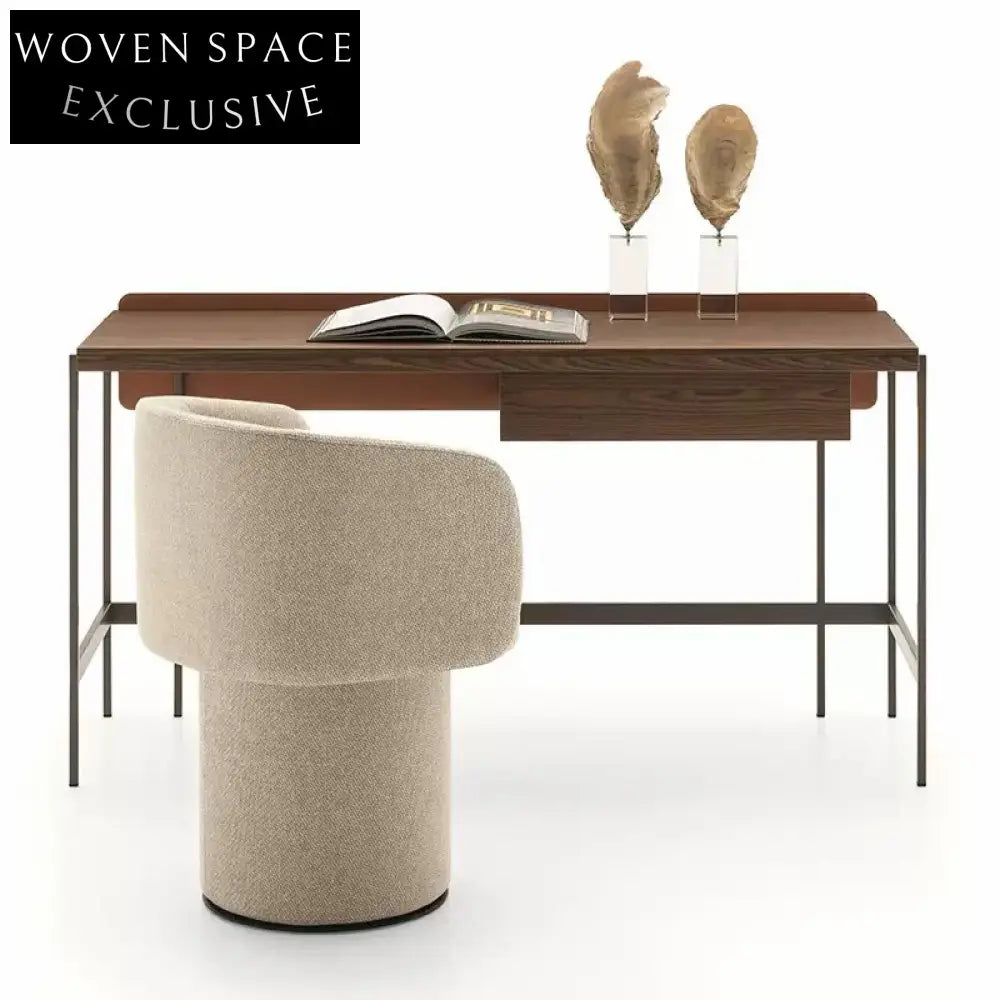 Elegant Nordic Fabric Upholstered Solid Wood Frame Modern Dining Chair