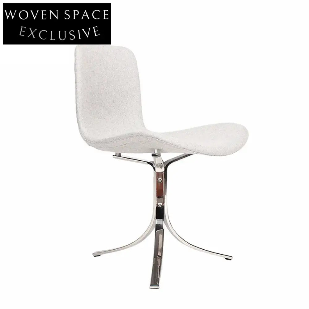 Elegant Nordic Faux Leather Dining Chair with Stainless Steel Base for Modern Homes