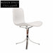 Elegant Nordic Faux Leather Dining Chair with Stainless Steel Base for Modern Homes