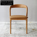 Elegant Nordic French Style Wooden Dining Chair with Modern Leather Seat