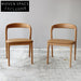 Elegant Nordic French Style Wooden Dining Chair with Modern Leather Seat