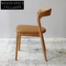 Elegant Nordic French Style Wooden Dining Chair with Modern Leather Seat