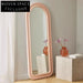 Elegant Nordic Full Body Floor Mirror – Modern Wood Frame Dressing Mirror