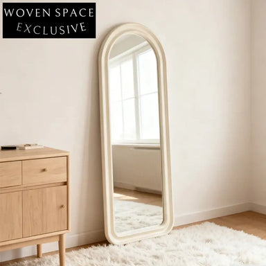 Elegant Nordic Full Body Floor Mirror – Modern Wood Frame Dressing Mirror