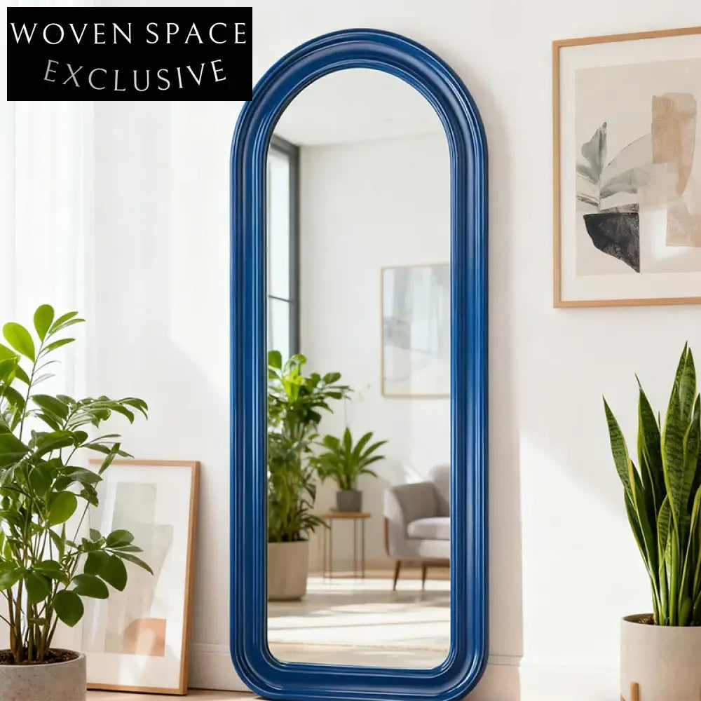 Elegant Nordic Full Body Floor Mirror – Modern Wood Frame Dressing Mirror