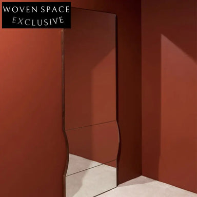 Elegant Nordic Full-Length Concave-Convex Floor Mirror for Stylish Bedroom Decor