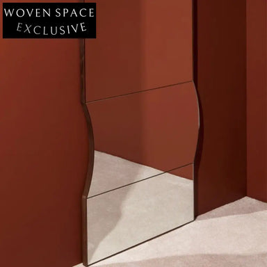 Elegant Nordic Full-Length Concave-Convex Floor Mirror for Stylish Bedroom Decor