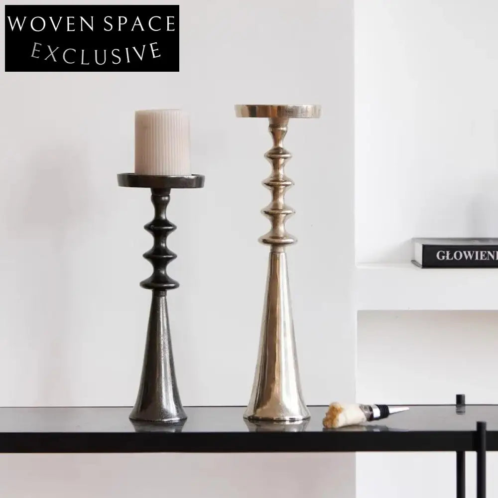 Elegant Nordic Gold Metal Candle Holder Stand for Wedding Dinner Home Decor