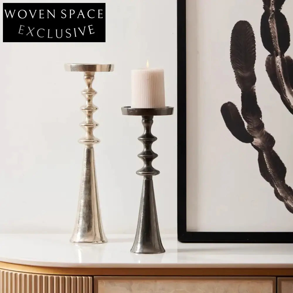 Elegant Nordic Gold Metal Candle Holder Stand for Wedding Dinner Home Decor