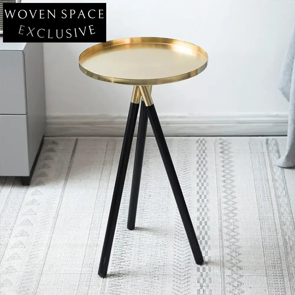 Elegant Nordic Gold Round Metal Side Table for Sofa & Bedroom