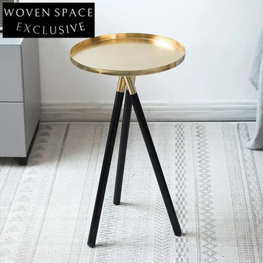 Elegant Nordic Gold Round Metal Side Table for Sofa & Bedroom