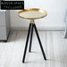 Elegant Nordic Gold Round Metal Side Table for Sofa & Bedroom