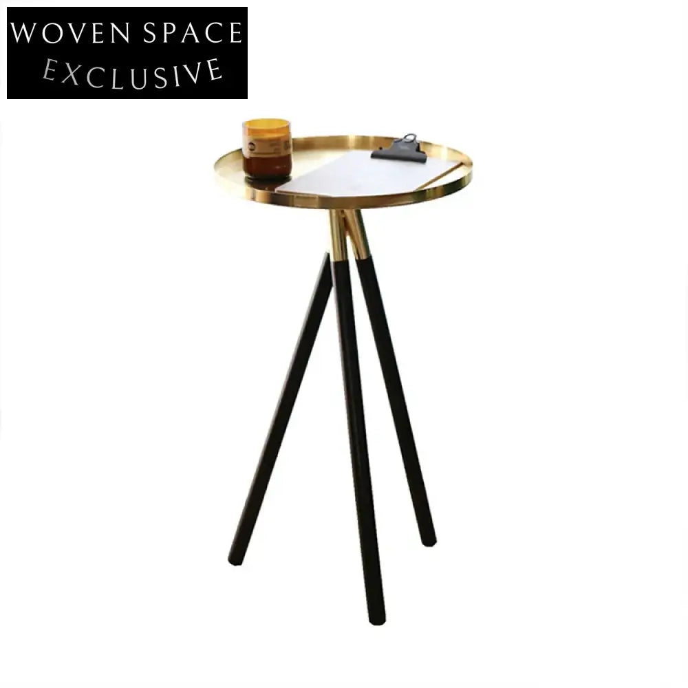Elegant Nordic Gold Round Metal Side Table for Sofa & Bedroom